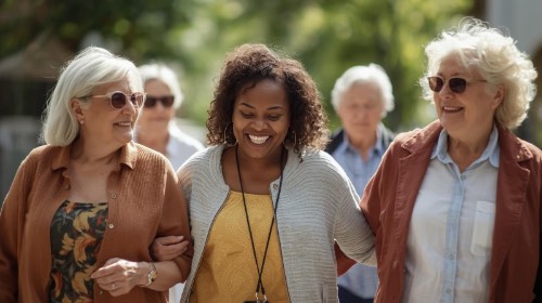 
Women walking together